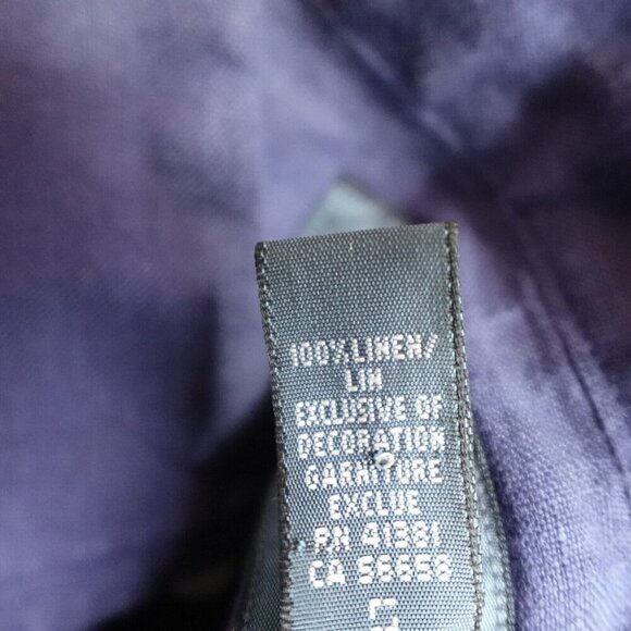 Polo Ralph Lauren Shirt 2XLT Blue Solid Button Down 100% Linen Short Sleeves - Picture 4 of 7